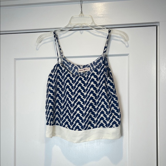Altar’d State Navy and White Patterned Camisole size small. - Picture 1 of 5
